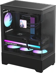 Корпус Formula Crystal Z1 Plus AR V2 черный без БП ATX 1xUSB2.0 1xUSB3.0 audio bott PSU