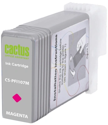 Картридж струйный Cactus CS-PFI107M PFI-107 M пурпурный (130мл) для Canon IP iPF670/iPF680/iPF685/iPF770/iPF780/iPF785/