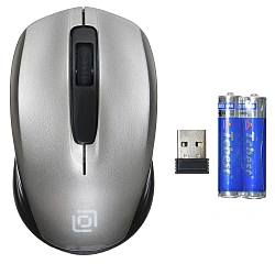Мышь Оклик 475MW черный/серый оптическая 1000dpi беспров. USB для ноутбука 3but (945829)