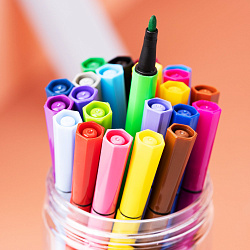Фломастеры Deli EC156-24 ColoRun 24цв. пластиковая туба