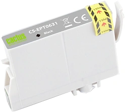 Картридж струйный Cactus CS-EPT0631 T0631 черный (14мл) для Epson Stylus C67/C87/CX3700/CX4100/CX4700 с чипом