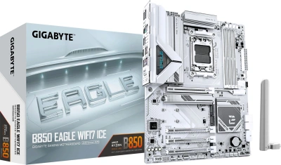 Материнская плата Gigabyte B850 EAGLE WF7 ICE SocketAM5 AMD B850 4xDDR5 ATX AC`97 8ch(7.1) 2.5Gg RAID+HDMI+DP