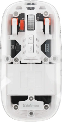 Мышь Defender Ixes MM-999 прозрачный оптическая 2400dpi silent беспров. BT/Radio USB 4but (52999)