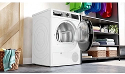 Сушильная машина Bosch WQG1420AME пан.англ. кл.энер.:A++ макс.загр.:9кг белый