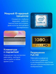 Ноутбук HP 15-fd0355nia Core i5 1334U 16Gb SSD512Gb Intel Iris Xe graphics 15.6" IPS FHD (1920x1080) FreeDOS silver WiFi BT Cam (9Q341EA)