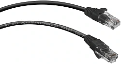 Патч-корд Cabeus PC-UTP-RJ45-CAT.5E-5M-BK U/UTP RJ-45 вил.-вилка RJ-45 кат.5E 5м черный ПВХ