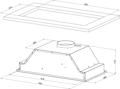 Вытяжка встраиваемая Kuppersberg Intouch 60 белый управление: сенсорное (1 мотор)