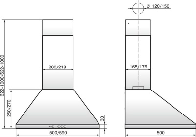 Вытяжка каминная Elikor Вента 60П-430-П3Л черный управление: ползунковое (1 мотор)
