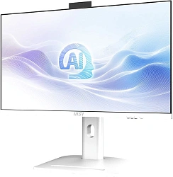 Моноблок MSI Modern AM273QP AI 1UM-093RU 27" WQHD Core Ultra 7 155H (1.4) 32Gb SSD1Tb Graphics CR Windows 11 Pro 2.5Gigabit WiFi BT 150W клавиатура мышь Cam белый 2560x1440