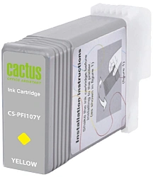 Картридж струйный Cactus CS-PFI107Y PFI-107 Y желтый (130мл) для Canon IP iPF670/iPF680/iPF685/iPF770/iPF780/iPF785/ с чипом