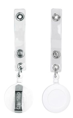 Держатель для бейджа Deli 8309White 80см горизонтально-вертикальный пластик белый (упак.:12шт)