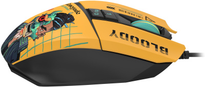 Мышь A4Tech Bloody W63 Max Renegade желтый/рисунок оптическая 12000dpi USB (W63 MAX)