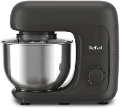 Кухонная машина Tefal Bake Essential QB161H38 планетар.вращ. 800Вт черный/серебристый