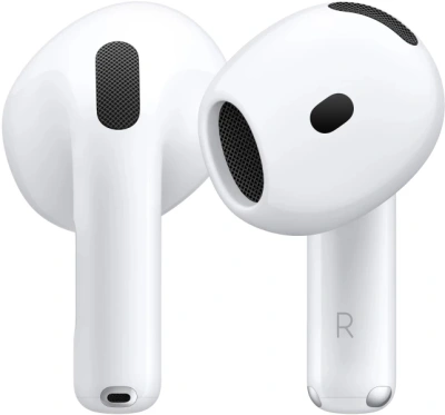 Гарнитура вкладыши Apple AirPods 4 ANC A3055,A3056,A3059 белый беспроводные bluetooth в ушной раковине (MXP93ZP/A)
