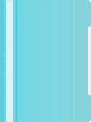 Папка-скоросшиватель Бюрократ Pastel -PSLPAST/BLUE A4 прозрач.верх.лист пластик голубой 0.14/0.18