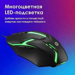 Мышь Оклик 396M INSOMNIA черный оптическая 1200dpi USB 3but (1192373)