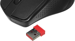 Мышь Defender Datum MM-265 черный оптическая 1600dpi беспров. USB 3but (52265)