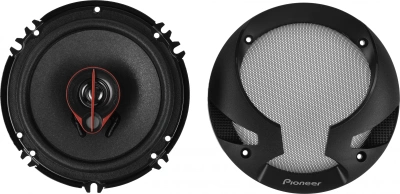 Колонки автомобильные Pioneer TS-R1651S-2 (без решетки) 300Вт 90дБ 4Ом 16.5см (6 1/2дюйм) (ком.:2кол.) коаксиальные трехполосные