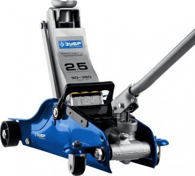 Домкрат Зубр Профессионал T65 подкатной гидравлический синий (43057-2.5)