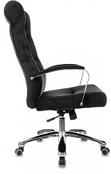 Кресло руководителя Бюрократ T-9928SL Fabric черный Italia Black крестов. металл хром