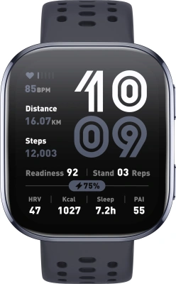 Смарт-часы Amazfit Bip 6 A2435 1.97" TFT корп.черный рем.черный разм.брасл.:130-195 мм (1747004)