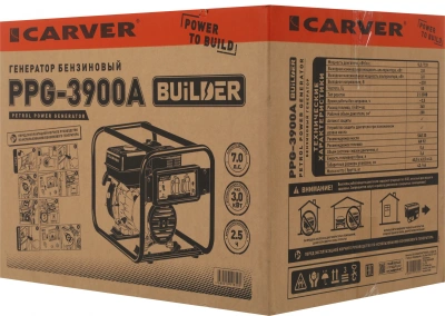 Генератор Carver PPG- 3900A BUILDER 3кВт