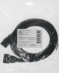 Кабель-удлинитель KingPrice KP-PC-C13-C14-3m IEC C13 IEC C14 3м черный