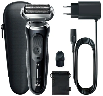 Бритва сетчатая Braun Series 7 71-N1000S реж.эл.:3 питан.:аккум. черный