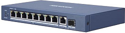 Коммутатор Hikvision DS-3E0510P-E 9x1Гбит/с 1SFP 8PoE+ 110W неуправляемый