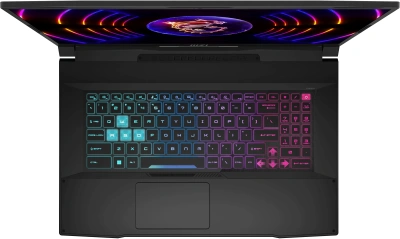 Ноутбук MSI Katana 17 B13VEK-1496XRU Core i7 13620H 16Gb SSD1Tb NVIDIA GeForce RTX4050 6Gb 17.3" IPS FHD (1920x1080) без ОС black WiFi BT Cam (9S7-17L541-1496)