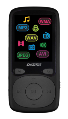 Плеер Hi-Fi Flash Digma B4 8Gb черный/1.8"/FM/microSDHC