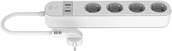 Умная розетка Digma DiPlug Strip 55 EU Wi-Fi белый (DPS554S)