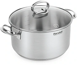 Кастрюля Rondell Zart RDS-1227 5.1л. d=24см (с крышкой) стальной