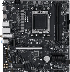 Материнская плата MSI PRO A620AM-G EVO WIFI Socket AM5 AMD A620A 2xDDR5 mATX AC`97 8ch(7.1) 2.5Gg RAID+VGA+HDMI+DP