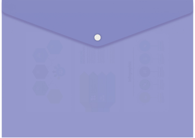 Конверт на кнопке Бюрократ Pastel -PKPAST/VIO A4 пластик 0.18мм фиолетовый