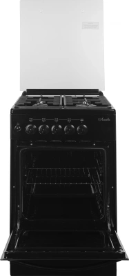 Плита Газовая Лысьва ГП 400 МС-2у черный (стеклянная крышка) реш.чугун