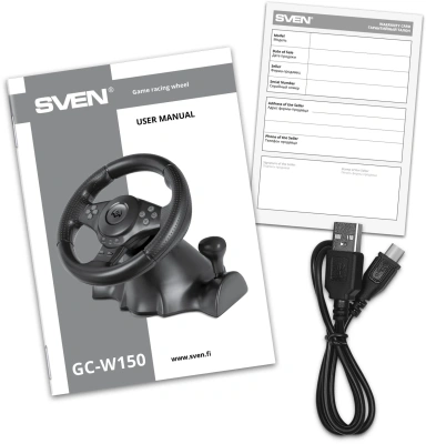 Руль Sven GC-W150 16кноп. (с педалями) черный