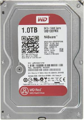 Жесткий диск WD SATA-III 1Tb WD10EFRX NAS Red (5400rpm) 64Mb 3.5"