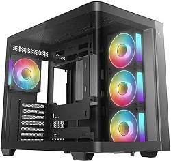 Корпус Deepcool CG530U 4F черный без БП ATX 10x120mm 4x140mm 1xUSB2.0 audio bott PSU
