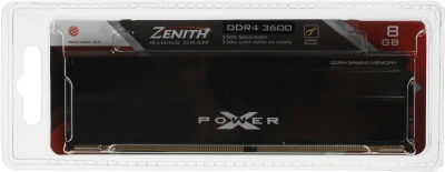 Память DDR4 8GB 3600MHz Silicon Power SP008GXLZU360BSC Xpower Zenith RTL Gaming PC4-28800 CL18 DIMM 288-pin 1.35В kit single rank с радиатором Ret
