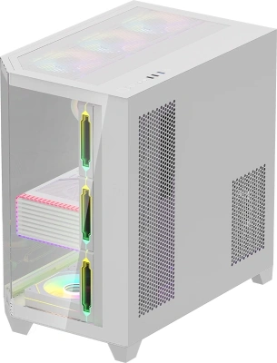 Корпус Formula Crystal Z6 Floe белый без БП ATX 4x120mm 2xUSB3.0 audio bott PSU