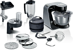 Кухонная машина Bosch Mum5 MUM5X планетар.вращ. 1000Вт черный/серый