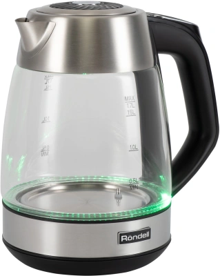 Чайник электрический Rondell RDE-1004 1.7л. 2200Вт корпус: стекло/металл