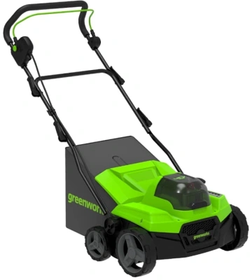 Аэратор Greenworks GD40SC38II электр. аккум. 750Вт 3100об/мин (2517607)