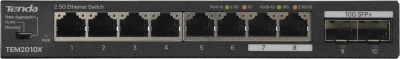 Коммутатор Tenda TEM2010X (L2) 8x2.5Гбит/с 2SFP+ неуправляемый