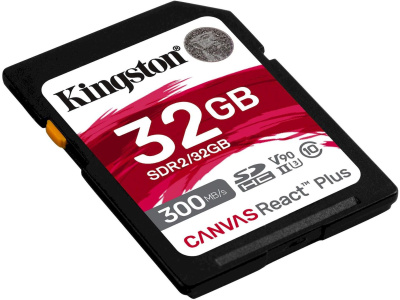 Флеш карта SDHC 32GB Kingston SDR2/32GB Canvas React Plus + adapter