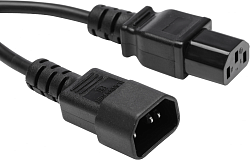 Шнур питания Lanmaster LAN-PP13/14-1.8-BK C13-С14 проводник.:3x0.75мм2 1.8м 220В 10А (упак.:1шт) черный