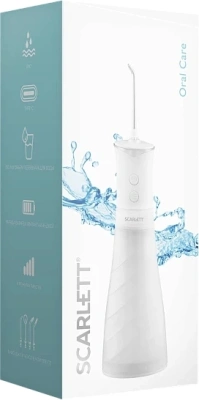 Ирригатор Scarlett SC-WF01 портатив. 4насад. белый
