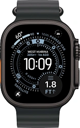 Смарт-часы Apple Watch Ultra 3 2025 A3281 49мм OLED корп.черный титан Ocean band рем.черный разм.брасл.:130-210мм (MF0J4ZP/A)