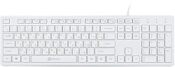 Клавиатура Оклик 500M белый USB slim Multimedia